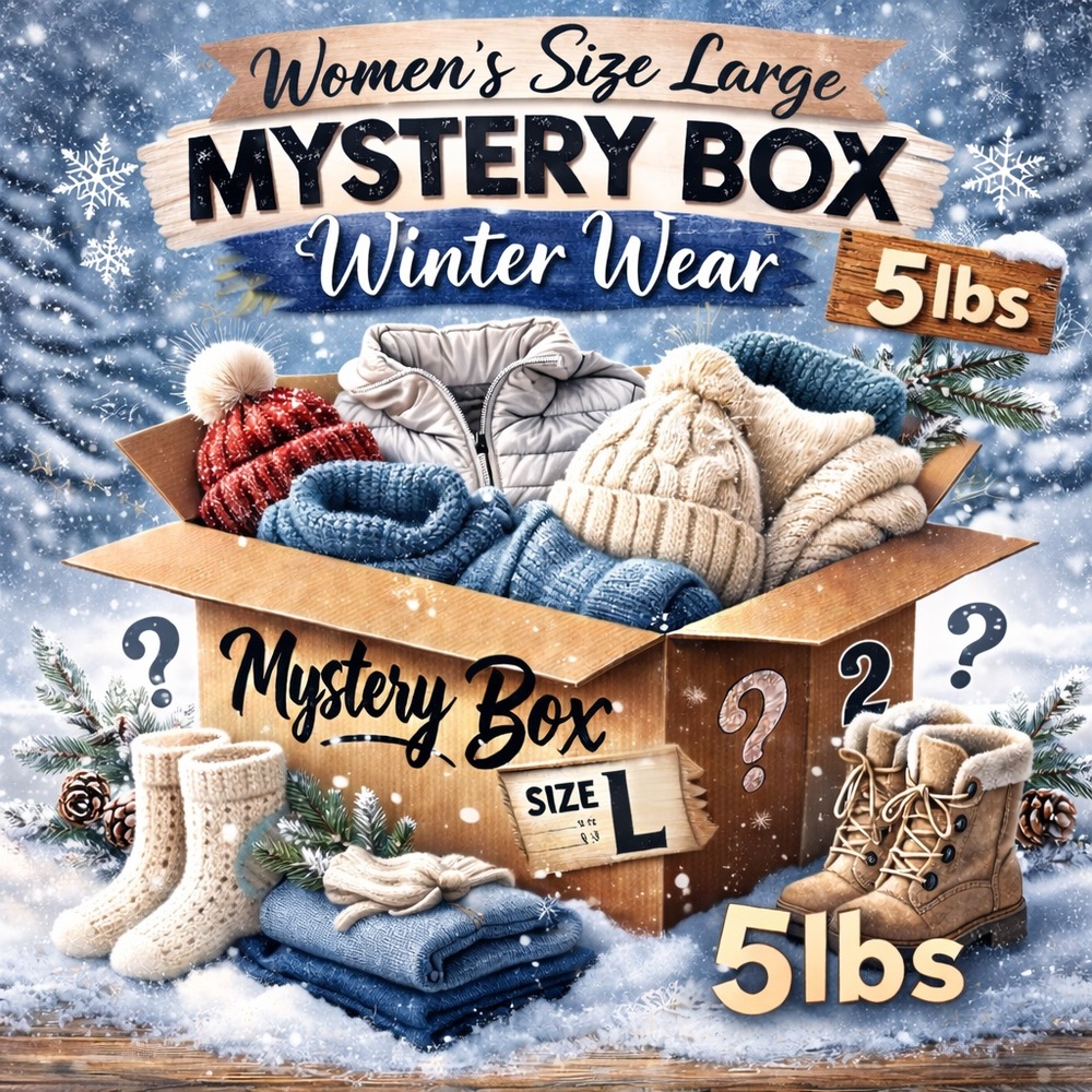 Women's Winter Wear Mystery Box - Size large 5lbs of clothes!